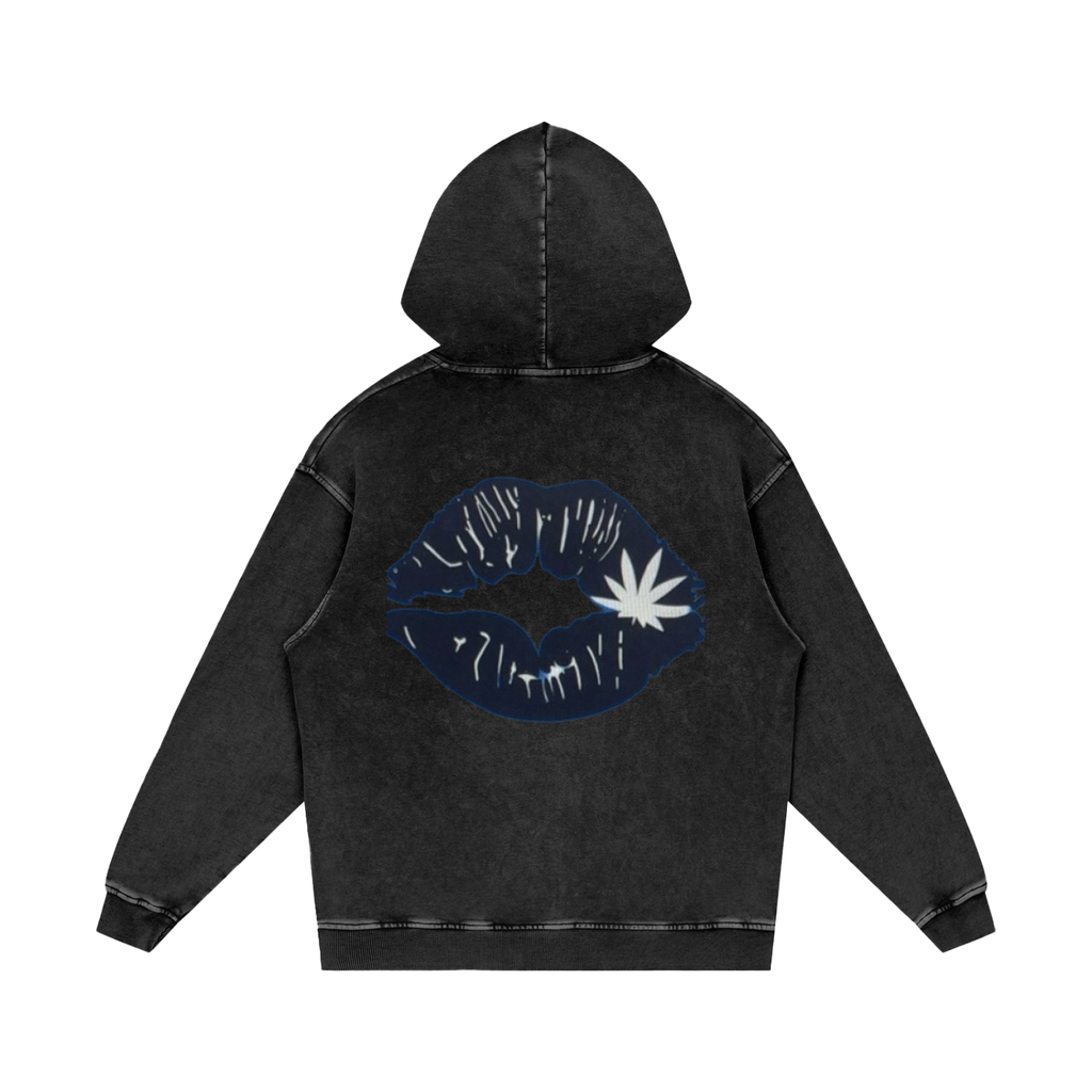 Snow Washed Loose Cotton Hoodie