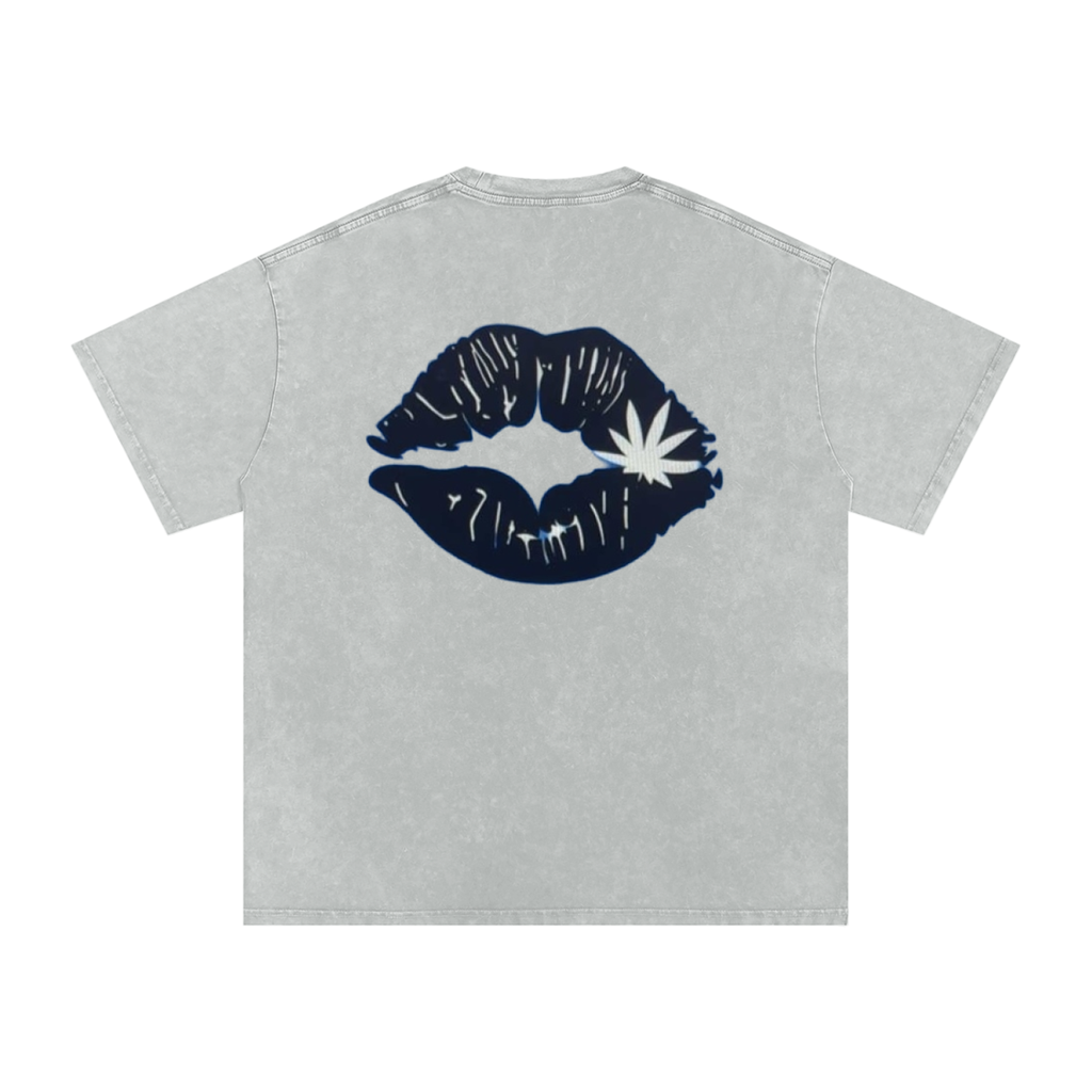 Snow Washed Oversized Cotton T-Shirt
