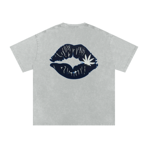Snow Washed Oversized Cotton T-Shirt