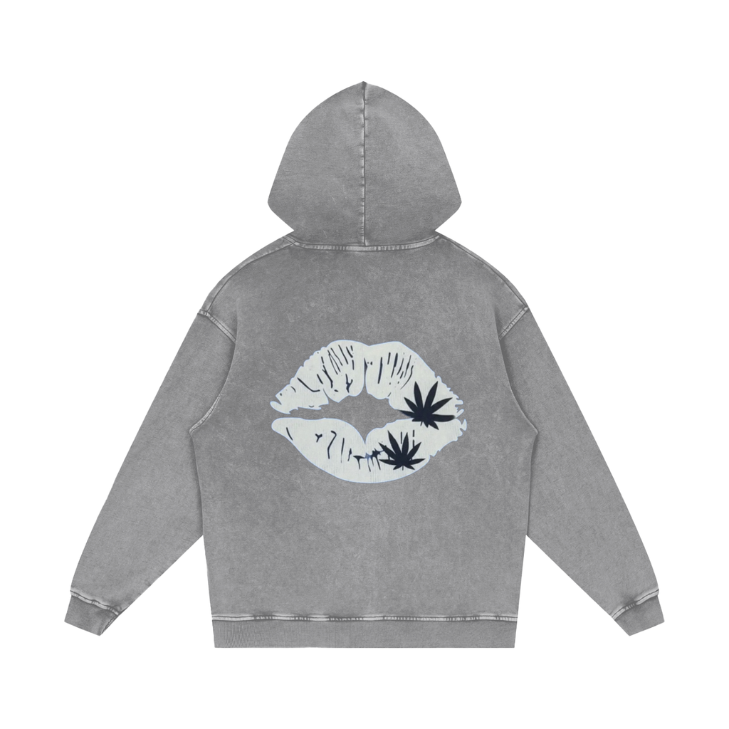 Snow Washed Loose Cotton Hoodie